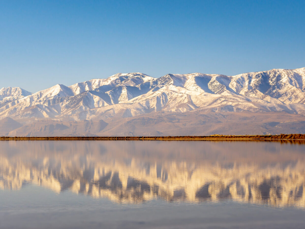 Range of Snowy Mountains in Salt Lake